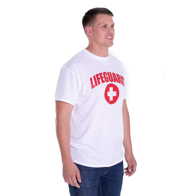 LIFEGUARD Officially Licensed Short Sleeve Crew Neck T-Shirt for Men Women Unisex Tee (M, White) - Image 2